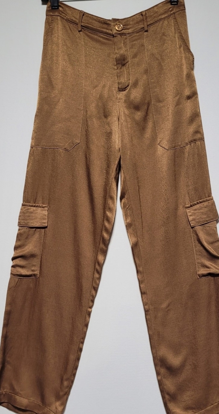 YFB Young Fabulous & Broke Satin Cargo Pants